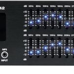 Rockville REQ42-B Black 19" Rack Mount 2 x 21 Band Graphic Equalizer EQ