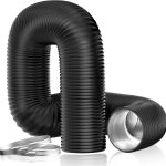 Hon&Guan Dryer Vent Hose, 4'' Flexible Duct 16FT with 2 Duct Clamps