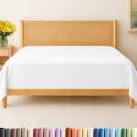 King Flat Sheet - Single Top Flat Sheet Only - Breathable & Cooling - White