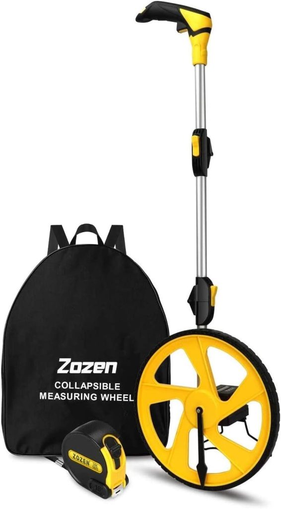 Zozen Measuring Wheel in Feet and Inches, Double Collapsible, Mechanical