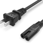 Superer Printer Power Cord Cable Fit for HP OfficeJet Pro, Envy, DeskJet Series, for Canon PIXMA MG MP MX Series, Epson Workforce, Stylus, Ecotank Printers 2 Prong Replacement, ETL Listed