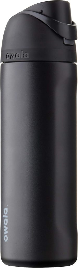 Owala FreeSip Stainless Steel Water Bottle 24 oz Very, Very Dark