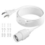 DiCUNO Pendant Light Cord, for Hanging Paper Lantern, 13 Ft, White, 1-Pack