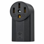 NEMA 14-50R Receptacle 3-Pole 4-Wire Surface Mount Power Receptacle 125/250V 50A UL Listed, Micmi Black (NEMA 14-50R)