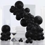 PartyWoo Black Balloons 140pcs Different Sizes of 18 12 10 5 Inch