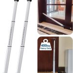 Rerishom 2 Pack Door Security Bar, Heavy Duty Patio Door Lock,White