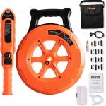 VEVOR Pipe Locators, 100ft/30m PVC Pipe Locators Underground, IP67 Waterproof Pipe Blockage Detector with Adjustable Sensitivity, Sewer Wall Scanner Plumbing Tool for PVC Plastic Metal Water Pipes