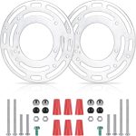 2 Pack Light Fixture Mounting Brackets, Ceiling Light Mounting Plate, Wall Lights Mount Blocks with Screw and Nuts, 4” Round Junction Box Adaptor for Wall Sconce, Chandelier, Pendant