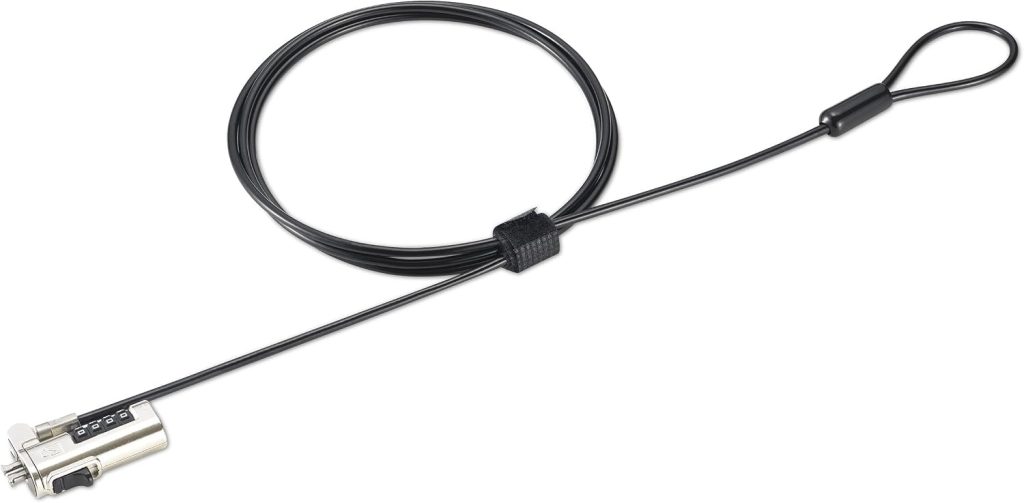 Kensington Combination Laptop Lock for Standard Security Slot, Resettable (K60213WW), Black