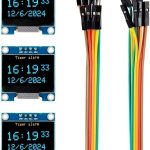 ELEGOO 0.96 Inch OLED Display Screen Module, Self-Luminous, SSD1306, 3PCS