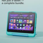 Amazon Fire HD 8 Kids Pro tablet, ages 6-12. Bright 8" HD screen, includes ad-free content, parental controls, 13-hr battery, slim case for older kids, 64GB, Hello Teal, (2024 release)