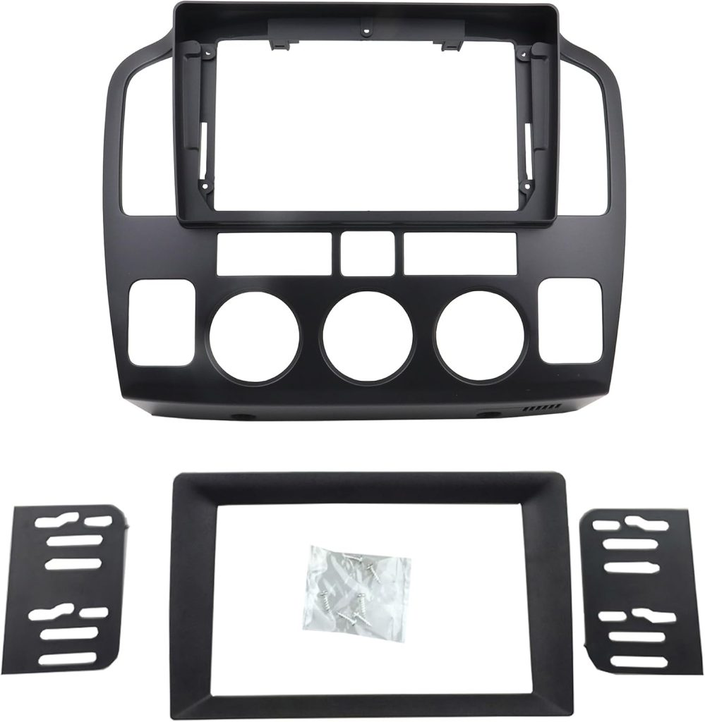 Double Din Dash Radio Trim Kit for Suzuki Grand Vitara XL-7 2001-2006 Installation Bezel 9 Inches (Black)