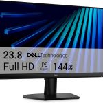 Dell 24 Monitor - SE2426H - 23.8-inch FHD (1920x1080) 144Hz 1ms Display, in-Plane Switching (IPS) Technology, AMD FreeSync™, TÜV 3-Star 2X HDMI, Tilt