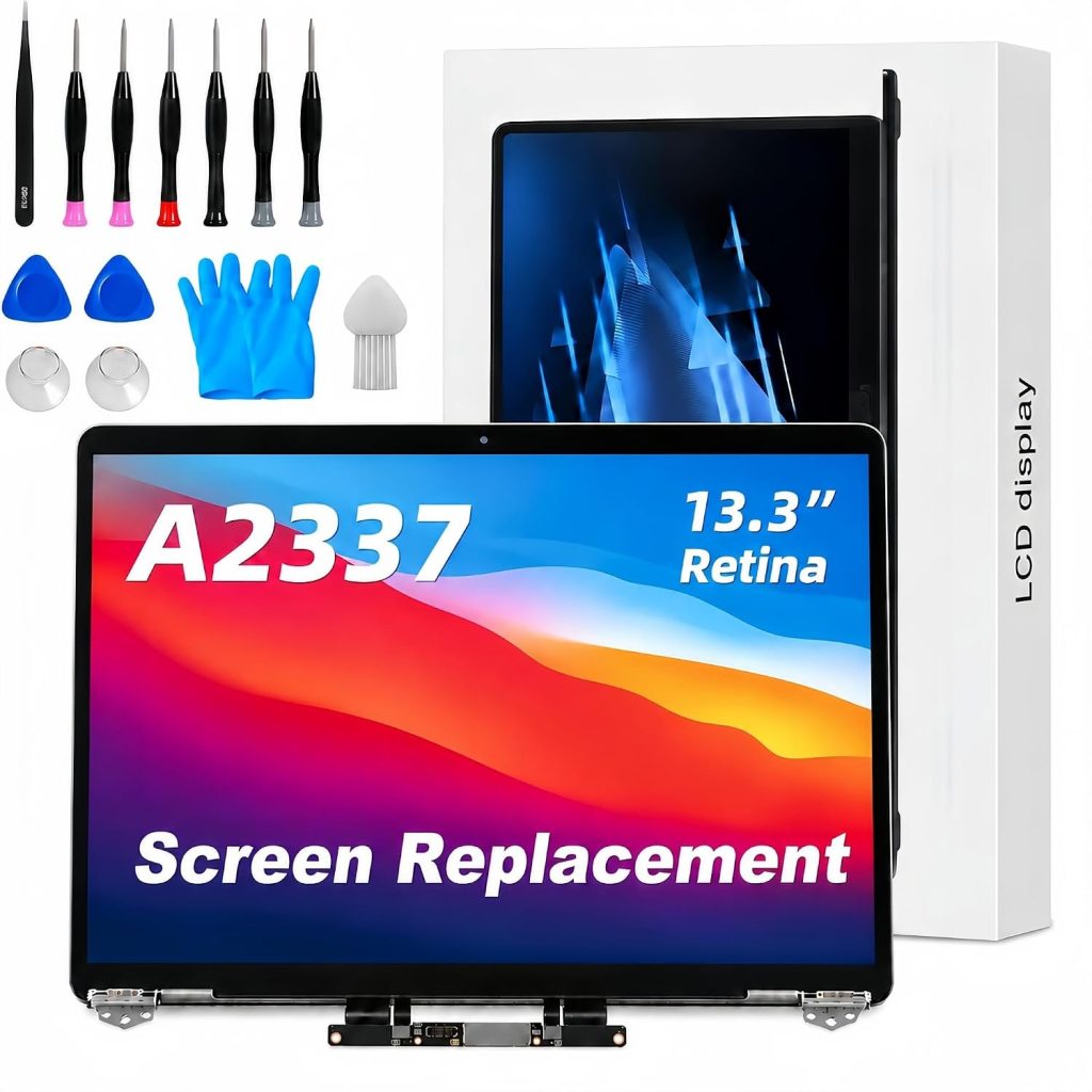 A2337 Screen Replacement A2337 LCD for 13 inches MacBook M1 air 2020 Year 2560x1600 Replacement LCD Full Assembly for EMC 3598 MGN63 Space Gray