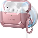 MOBOSI for AirPods Pro 3 Case with Magnetic Lid Lock,Pink