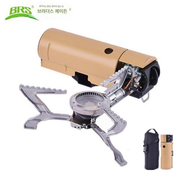 BRS-99 통합 접이식 가스 스토브 야외 휴대용 대용량 화력 방풍 보관 용이 캠핑 피크닉 가스 스토브