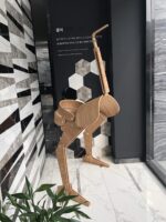 Qiren Design 대형 나무 바닥 의류 매장 카페 쇼케이스 빌라 아트 장식 - 이미지 2