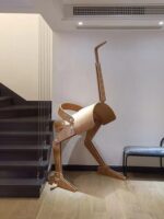 Qiren Design 대형 나무 바닥 의류 매장 카페 쇼케이스 빌라 아트 장식 - 이미지 4