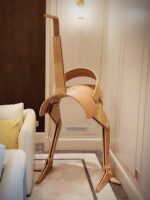 Qiren Design 대형 나무 바닥 의류 매장 카페 쇼케이스 빌라 아트 장식 - 이미지 5