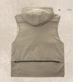 사진 조끼 맞춤 인쇄 로고 자수 야외 다중 포켓 속건 스탠드업 칼라 모자 남성 및 여성 기자용 - 이미지 2