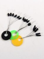 경쟁력 있는 엉킴 방지 낚시 공간 콩 충돌 방지 콩 O자형 다채로운 실리콘 비즈 콩 특별 100세트 대량 액세서리