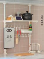 맞춤형 펀치 없는 주방 창틀 싱크대 랙 공간 절약형 조미료 보관 랙 벽면 장착