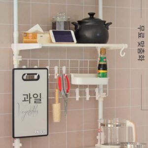맞춤형 펀치 없는 주방 창틀 싱크대 랙 공간 절약형 조미료 보관 랙 벽면 장착