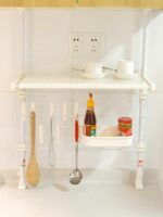 맞춤형 펀치 없는 주방 창틀 싱크대 랙 공간 절약형 조미료 보관 랙 벽면 장착 - 이미지 2