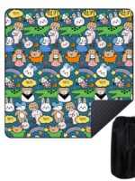 봄철 나들이용 세탁 가능 휴대용 피크닉 매트 야외 방습 매트 해변 매트 특대형 두꺼운 방수 세탁기 세탁 가능 피크닉 매트