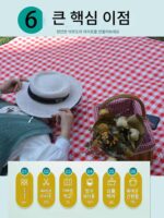 봄철 나들이용 세탁 가능 휴대용 피크닉 매트 야외 방습 매트 해변 매트 특대형 두꺼운 방수 세탁기 세탁 가능 피크닉 매트 - 이미지 4