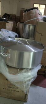 두꺼워진 스테인리스 스틸 복합 바닥 국그릇 전자렌지 가스 범용 대용량 상업용 가정용 냄비 튀김 국그릇