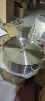 두꺼워진 스테인리스 스틸 복합 바닥 국그릇 전자렌지 가스 범용 대용량 상업용 가정용 냄비 튀김 국그릇 - 이미지 3