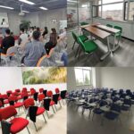 다기능 트레이닝 의자 회의 의자 테이블 통합 접이식 쓰기 보드 학습 리포터 뉴스 수업 사무실 의자 - 이미지 2