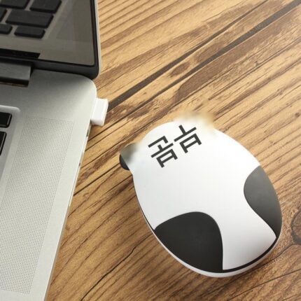 여자아이용 팬더 무선/유선 마우스, 조용하고, 창의적이며, 세련되고, 새롭고, 귀엽고, USB 충전 마우스, 무료 배송