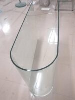 핫 벤딩 유리 이중 원형 반원형 U자형 풀 서클 어항 유리 아크 모양 레스토랑 부스 유리 제조업체 사용자 정의