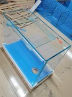 핫 벤딩 유리 이중 원형 반원형 U자형 풀 서클 어항 유리 아크 모양 레스토랑 부스 유리 제조업체 사용자 정의 - 이미지 2