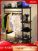 새로운 스타일 코트 랙 바닥 유럽 스타일 침실 크리에이티브 거실 간단한 철제 옷걸이 세트 장치 옷걸이 무료 배송 - 이미지 2