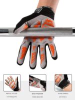 풀 핑거 피트니스 글러브 크로스핏 모터사이클 라이딩 남성용 스포츠 미끄럼 방지 보온 여성용 야외 크롤링 장비 - 이미지 3