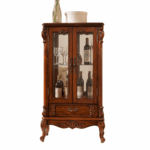 미국식 솔리드 우드 더블 도어 와인 캐비닛 거실 벽 레트로 캐비닛 유리 로우 캐비닛 소형 사이드 캐비닛 티 캐비닛 유럽식 싱글 도어 - 이미지 5