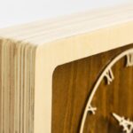 사각형 시계 벽시계 거실 대형 현대식 창의적 3D 장식 나무 예술 석영 시계 무음 침실 시계 12인치 - 이미지 3