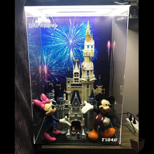 [매직박스] 71040 디즈니 디즈니 캐슬 하이 투명 아크릴 조립 방진 디스플레이 박스