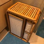 일본식 천 세탁 바구니 욕실 선반 의류 더러운 옷 보관 바구니 더러운 옷 바구니 가정 분류 더러운 옷 바구니 - 이미지 3