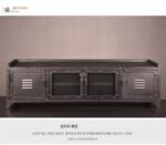 미국 철제 TV 캐비닛 산업 스타일 복고풍 거실 보관 캐비닛 로프트 심플 가구 TV 캐비닛 무료 배송 - 이미지 2