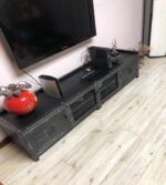 미국 철제 TV 캐비닛 산업 스타일 복고풍 거실 보관 캐비닛 로프트 심플 가구 TV 캐비닛 무료 배송 - 이미지 4