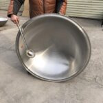 특대형 304 두께 스테인리스 스틸 프라이팬 와인 양조 냄비 식당 식당 대형 프라이팬 비자성 상업용 수프 냄비 스튜 냄비 - 이미지 2