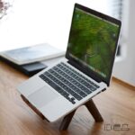 견고한 목재 노트북 스탠드 Apple Macbook 데스크탑 냉각 랙 나무 높이 받침대 브라켓 - 이미지 2