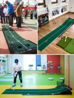 PGM 조절식 슬로프 실내 골프 퍼팅 연습기 사무실 홈 시뮬레이션 훈련 홈 그린 블랭킷 - 이미지 3