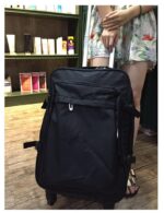 트롤리 여행 가방 여성용 더블 숄더 핸드백 한국 버전 단거리 여행 심플 남성용 대용량 가벼운 짐 가방 - 이미지 4