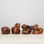 구리 12지신 동물 쥐 소 호랑이 토끼 용 뱀 말 양 원숭이 닭 개 돼지 귀여운 장식품 거실 장식 선물 - 이미지 4