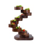 창의적인 농가 특선 요리, 개인 시그니처 요리, 예술적 컨셉 요리, 회전식 단계별 상승 접시, 세련된 식기, 새로운 나무 접시 - 이미지 5